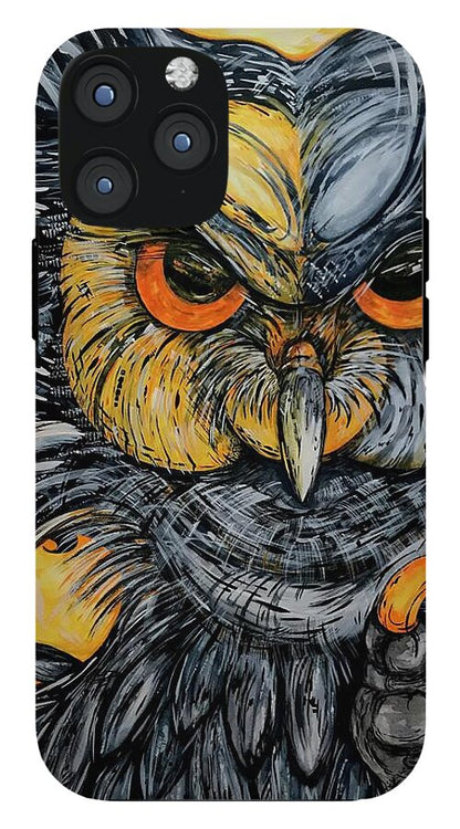 Un Great Horned Owl - Phone Case