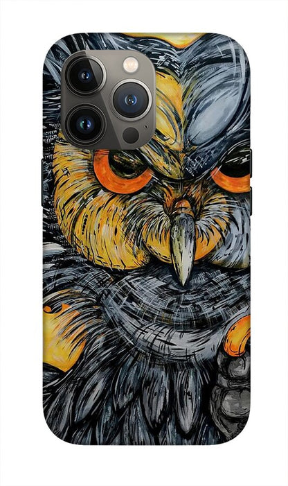 Un Great Horned Owl - Phone Case