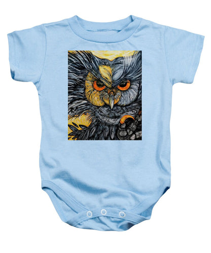 Un Great Horned Owl - Baby Onesie