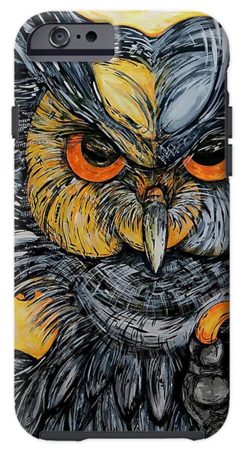 Un Great Horned Owl - Phone Case