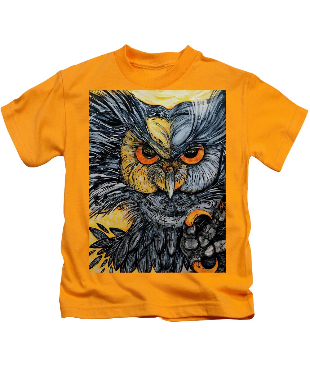 Un Great Horned Owl - Kids T-Shirt