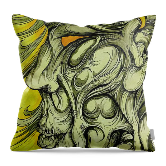 Yellow Eye - Throw Pillow