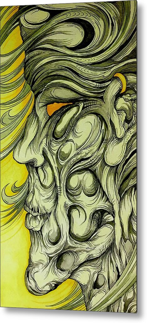 Yellow Eye - Metal Print