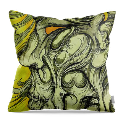 Yellow Eye - Throw Pillow