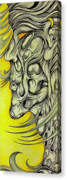 Yellow Eye Neck - Canvas Print