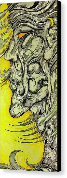 Yellow Eye Neck - Canvas Print