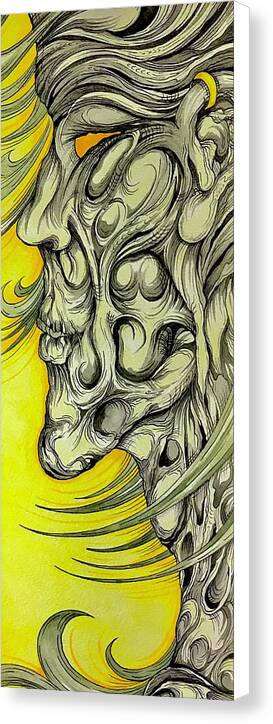 Yellow Eye Neck - Canvas Print