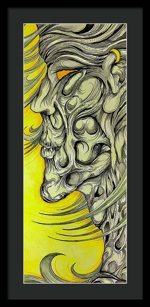 Yellow Eye Neck - Framed Print