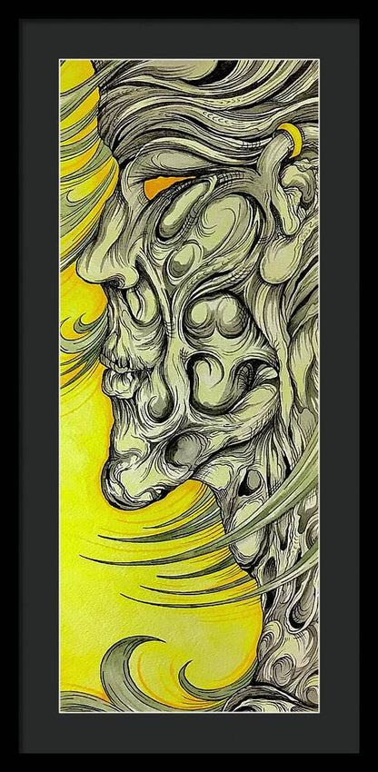 Yellow Eye Neck - Framed Print