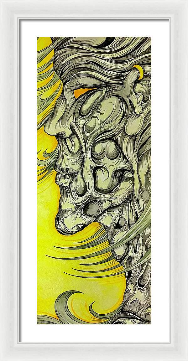 Yellow Eye Neck - Framed Print
