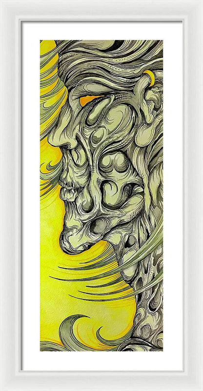 Yellow Eye Neck - Framed Print