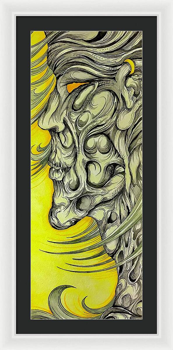 Yellow Eye Neck - Framed Print