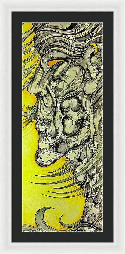 Yellow Eye Neck - Framed Print