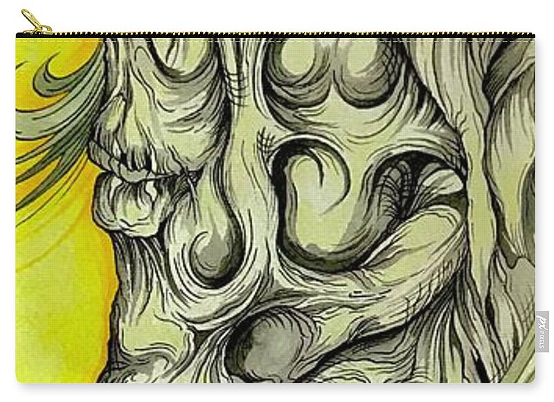 Yellow Eye Neck - Zip Pouch