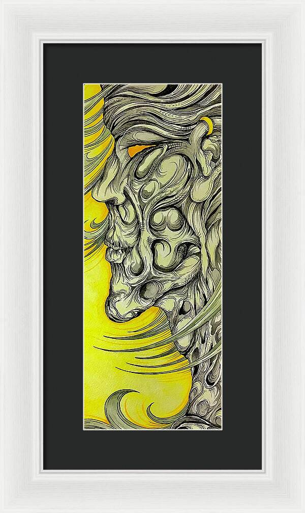 Yellow Eye Neck - Framed Print