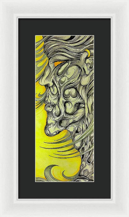 Yellow Eye Neck - Framed Print