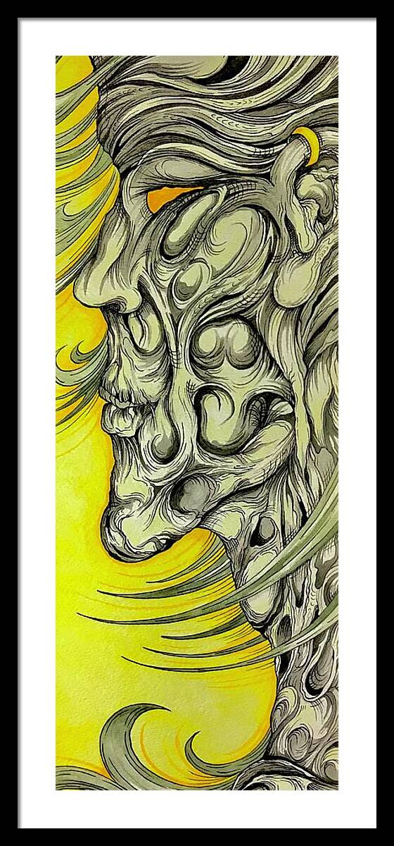 Yellow Eye Neck - Framed Print