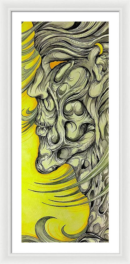 Yellow Eye Neck - Framed Print