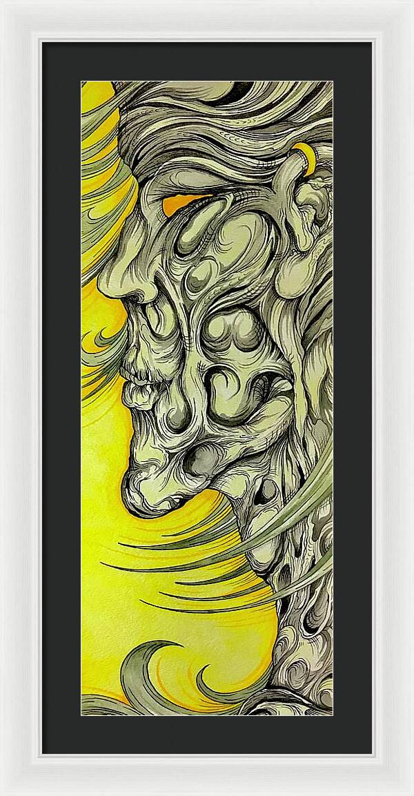 Yellow Eye Neck - Framed Print