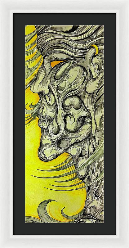 Yellow Eye Neck - Framed Print