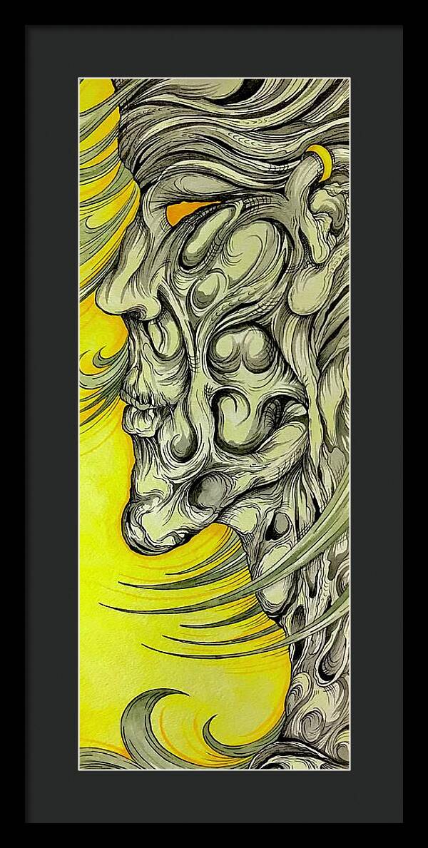 Yellow Eye Neck - Framed Print