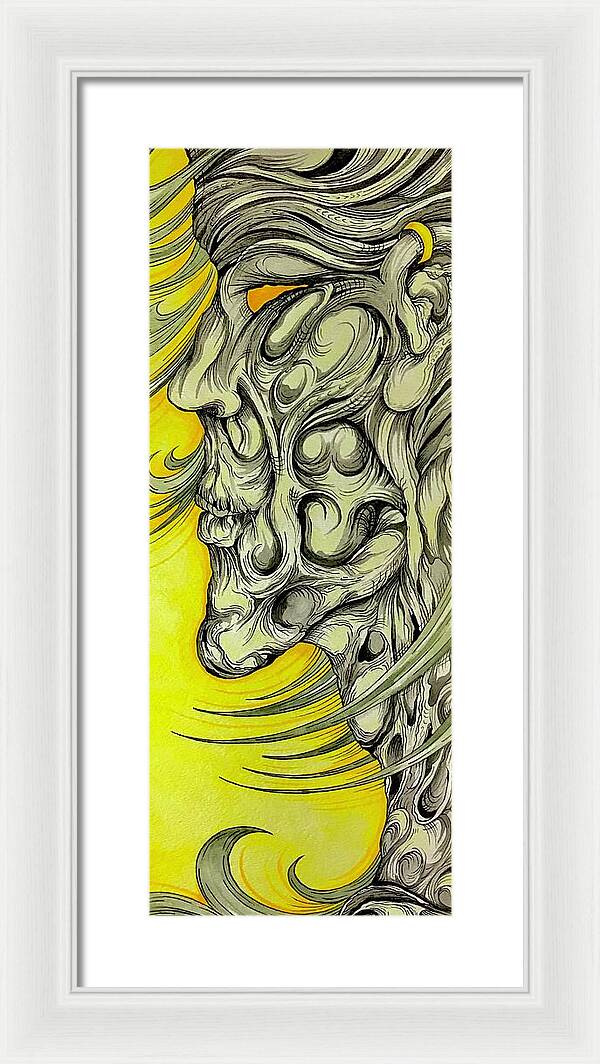 Yellow Eye Neck - Framed Print
