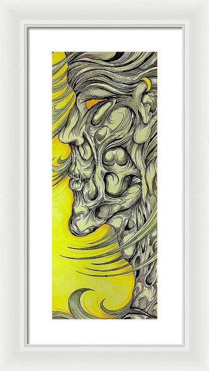 Yellow Eye Neck - Framed Print