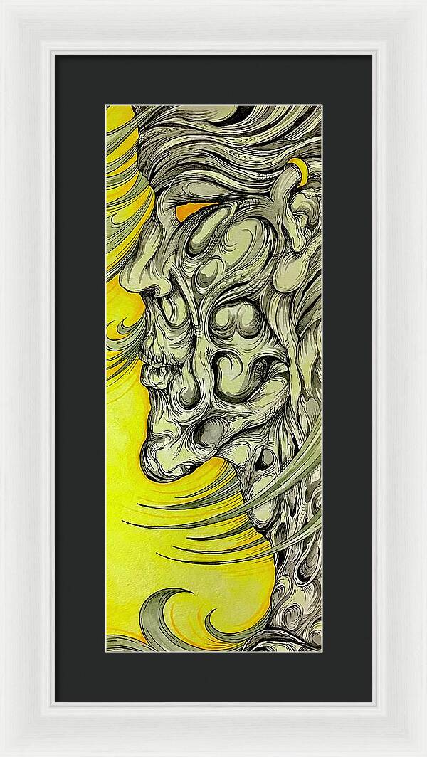 Yellow Eye Neck - Framed Print