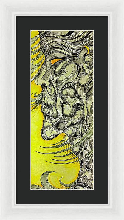 Yellow Eye Neck - Framed Print