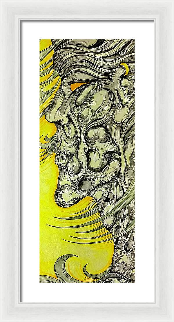 Yellow Eye Neck - Framed Print