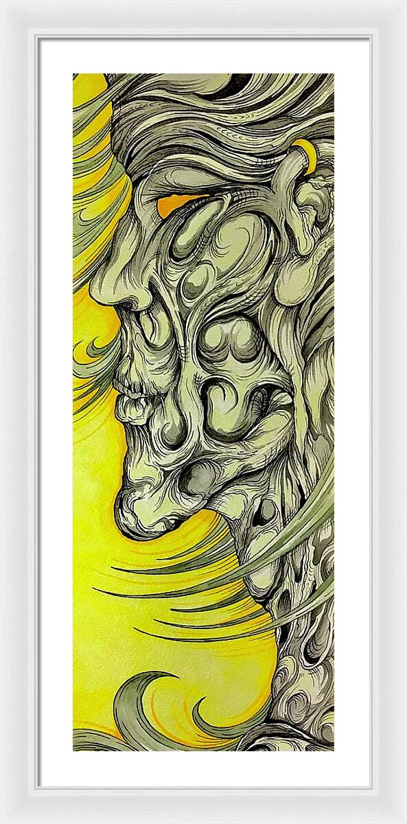 Yellow Eye Neck - Framed Print