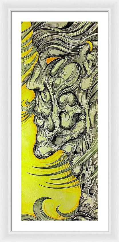 Yellow Eye Neck - Framed Print