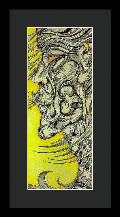 Yellow Eye Neck - Framed Print