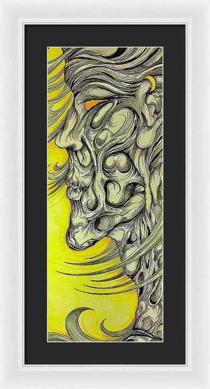 Yellow Eye Neck - Framed Print