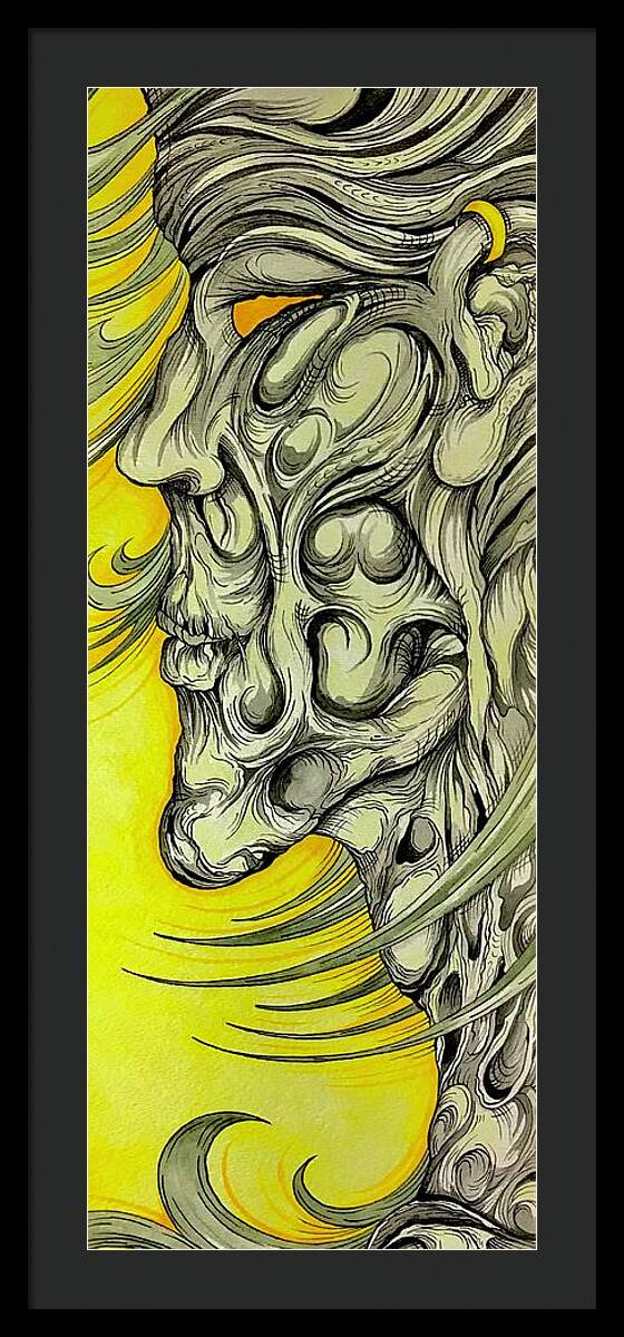 Yellow Eye Neck - Framed Print