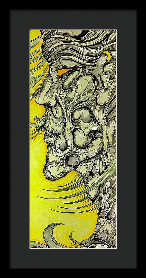 Yellow Eye Neck - Framed Print