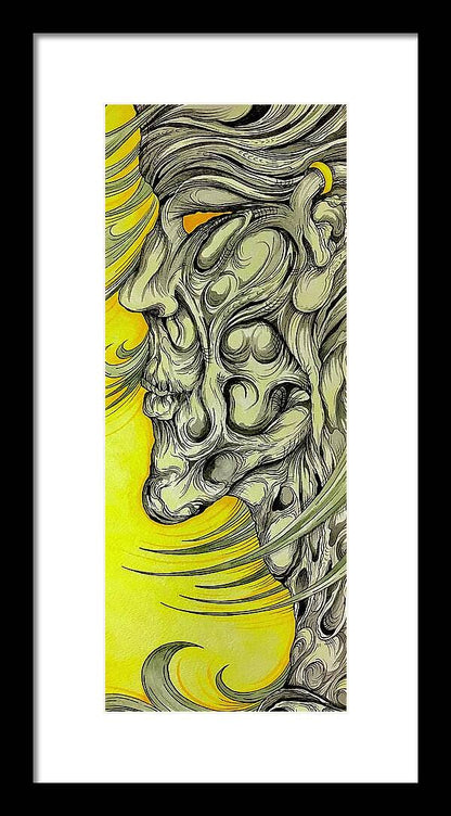 Yellow Eye Neck - Framed Print