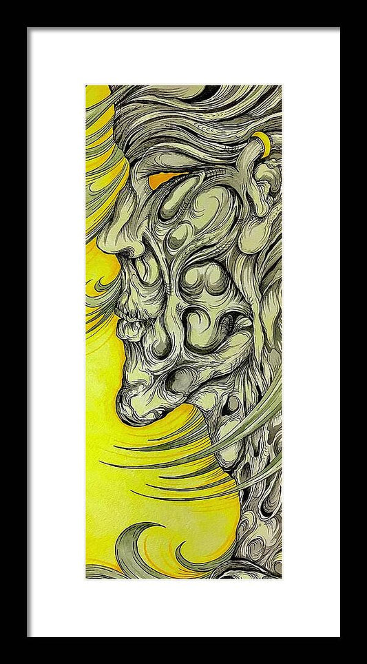 Yellow Eye Neck - Framed Print