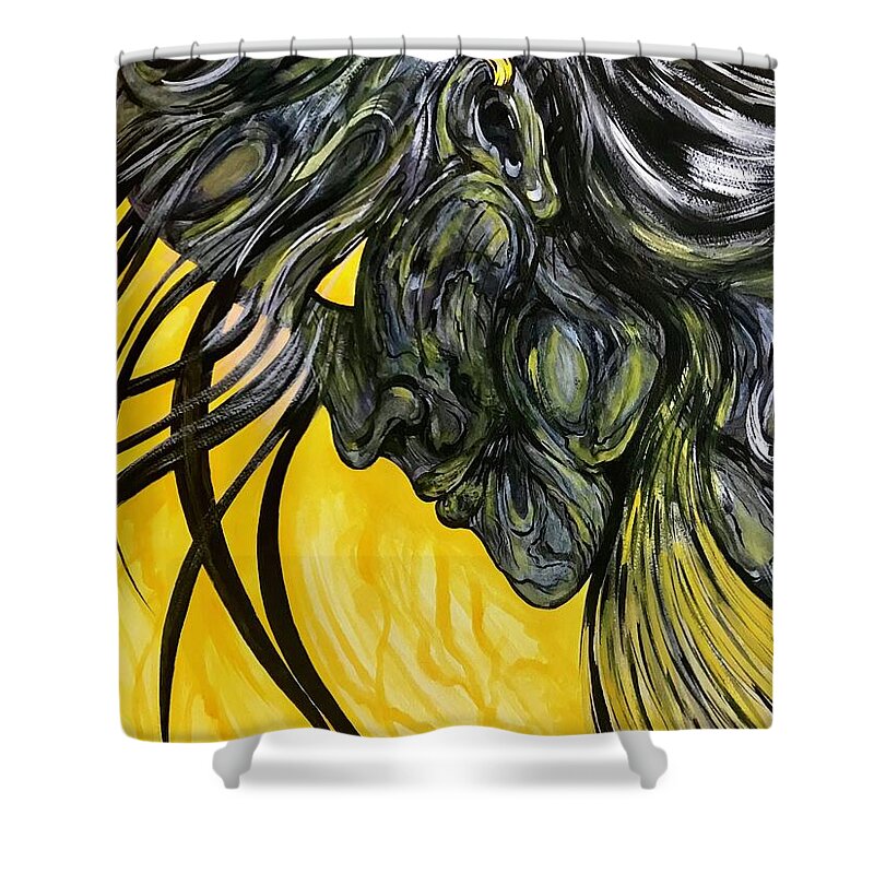 Yellow Eye2 - Shower Curtain