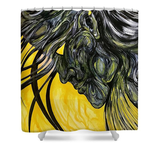 Yellow Eye2 - Shower Curtain